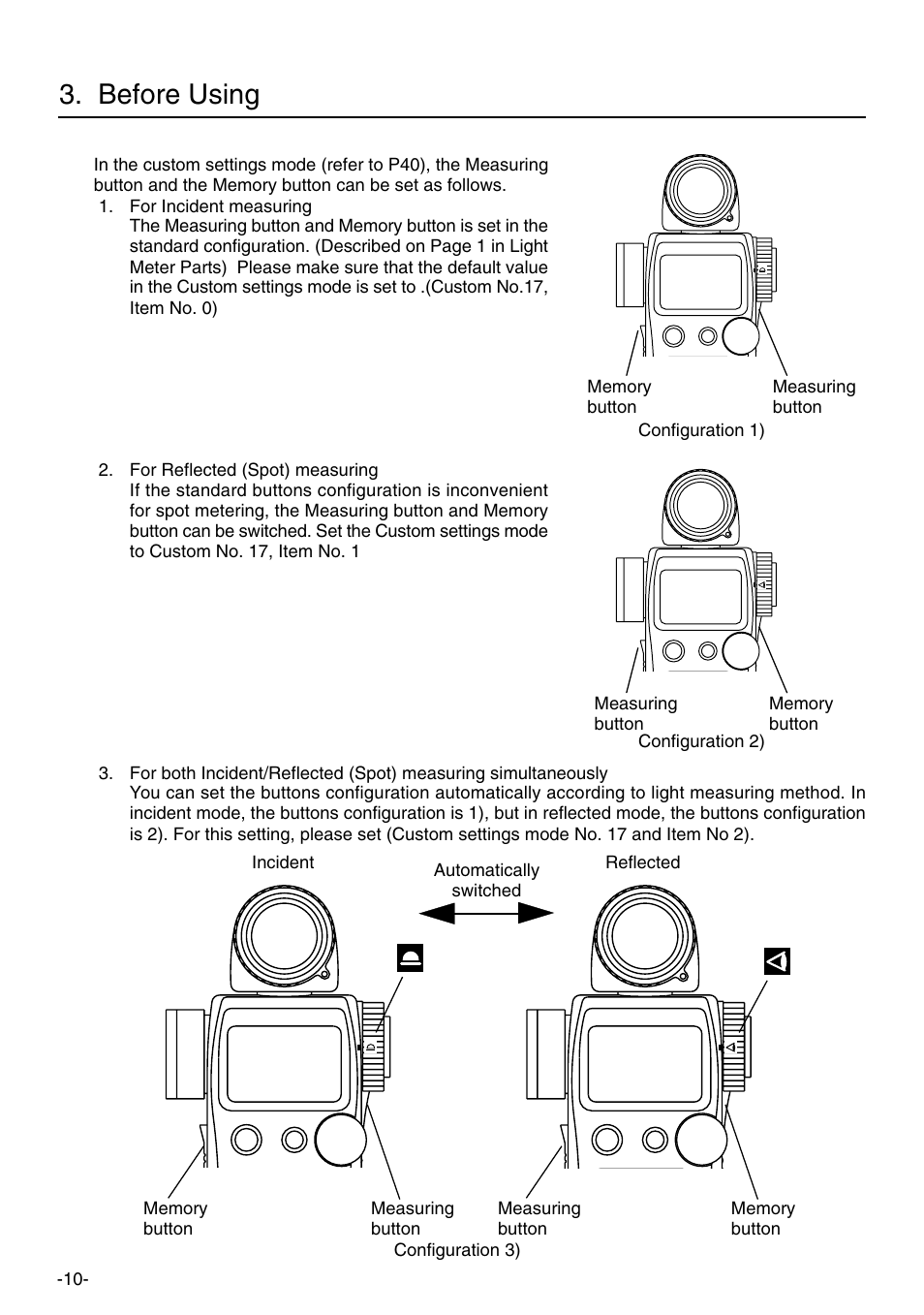 Before using | Sekonic L-758DR User Manual | Page 16 / 68