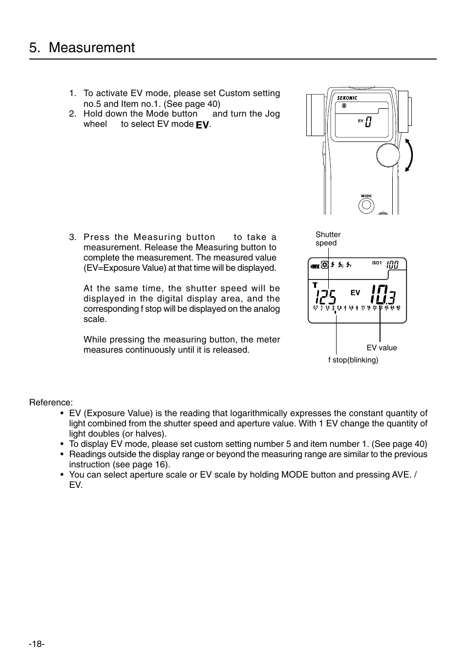 Measurement | Sekonic L-758DR User Manual | Page 24 / 68