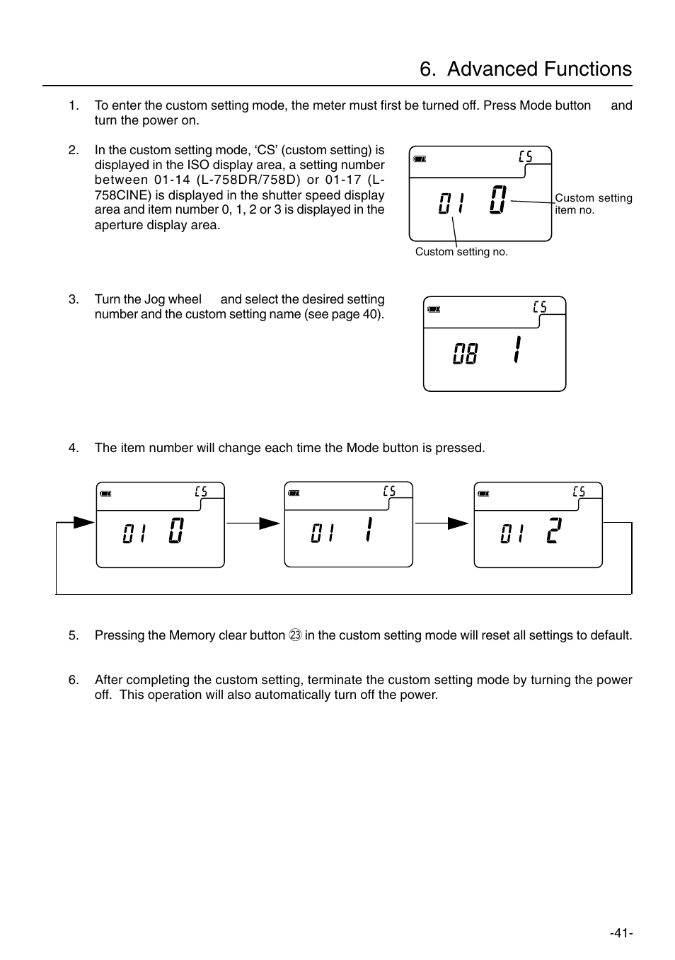 Advanced functions | Sekonic L-758DR User Manual | Page 47 / 68