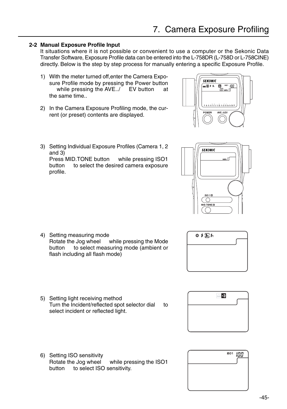 Camera exposure profiling, English | Sekonic L-758DR User Manual | Page 51 / 68