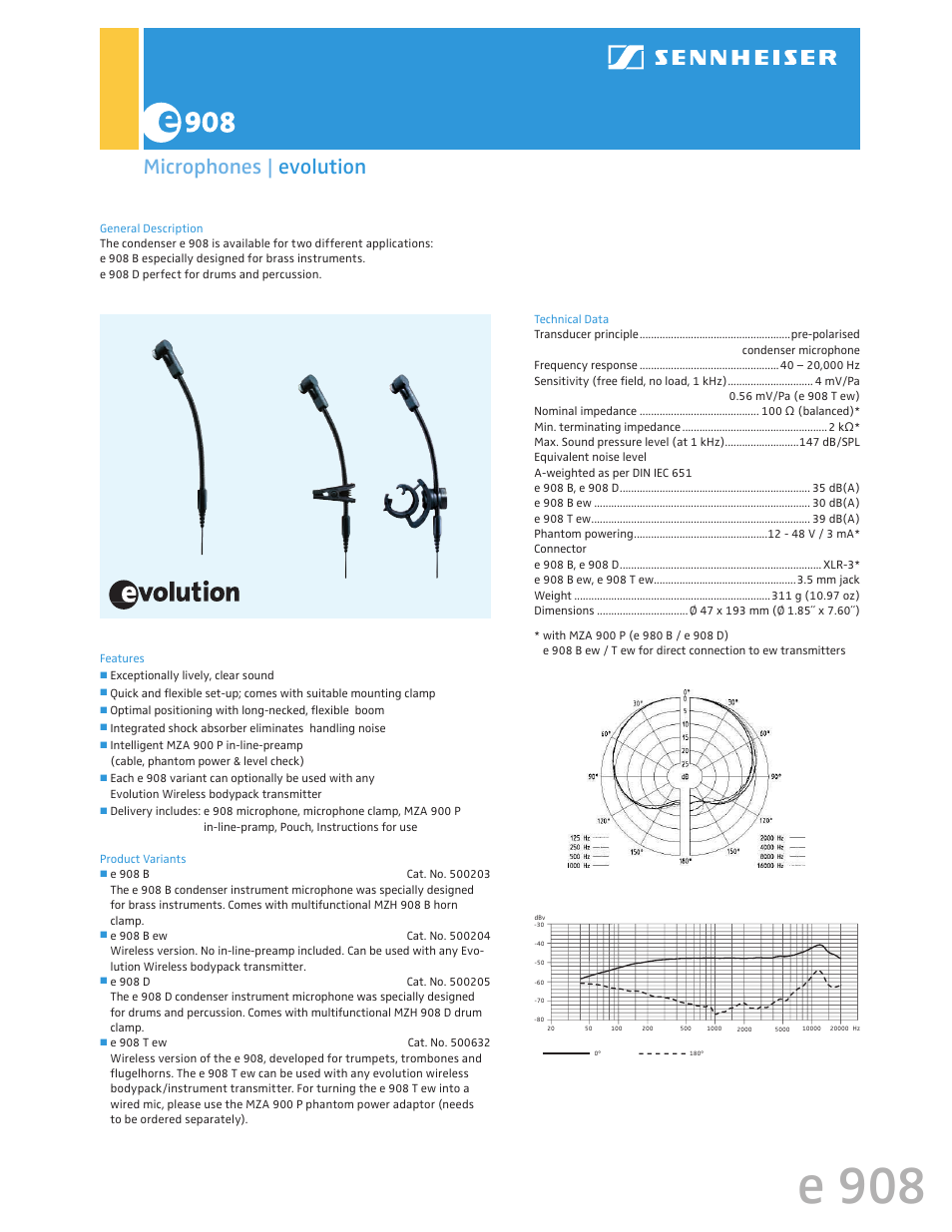 Sennheiser Evolution 500205 User Manual | 1 page