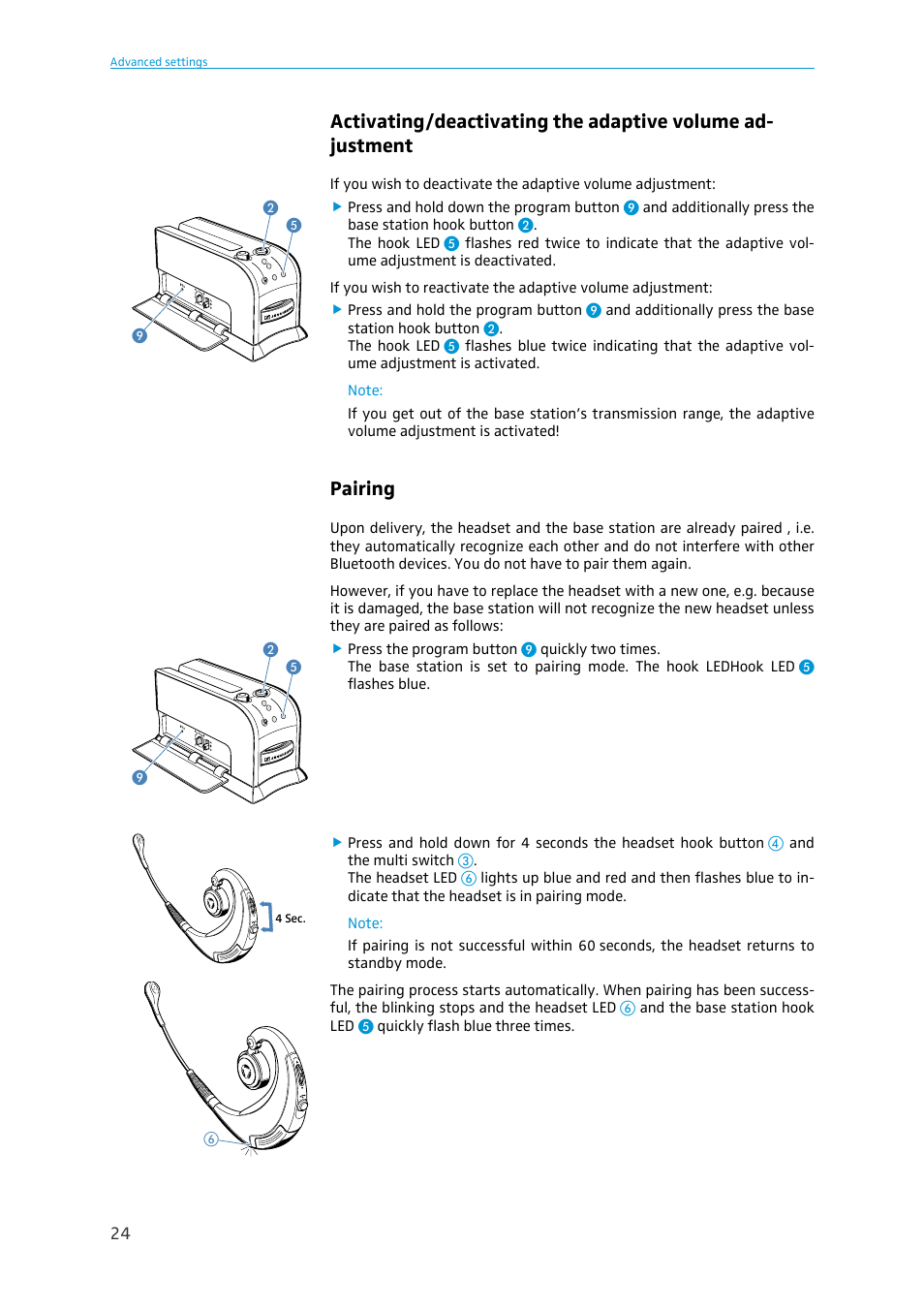 Pairing | Sennheiser BW 900 User Manual | Page 24 / 28