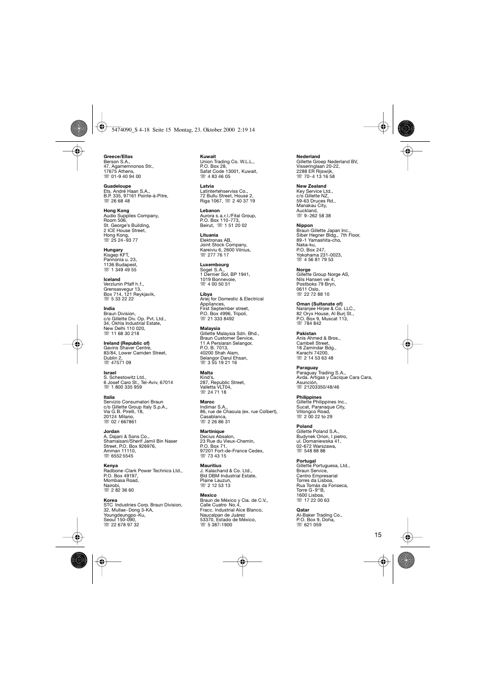 Braun 5010 User Manual | Page 15 / 16