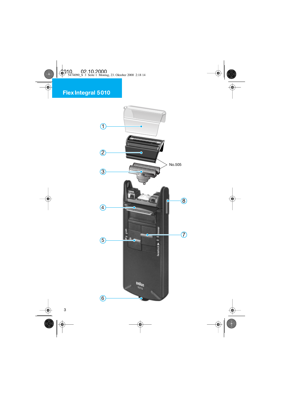 Flex integral 5 010 | Braun 5010 User Manual | Page 3 / 16