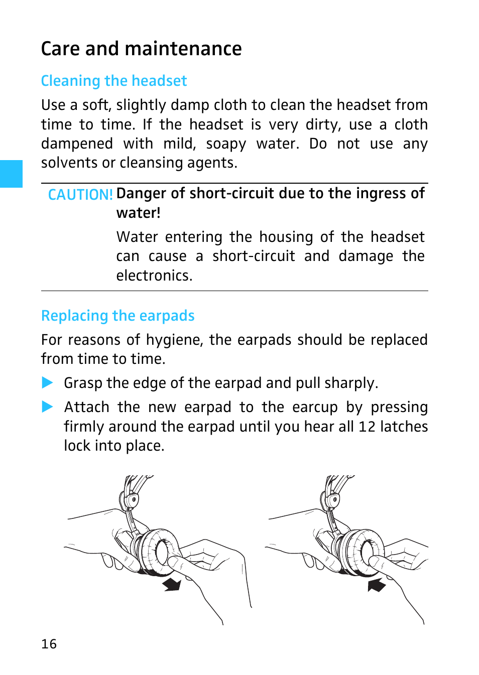 Care and maintenance | Sennheiser 502399 User Manual | Page 18 / 28