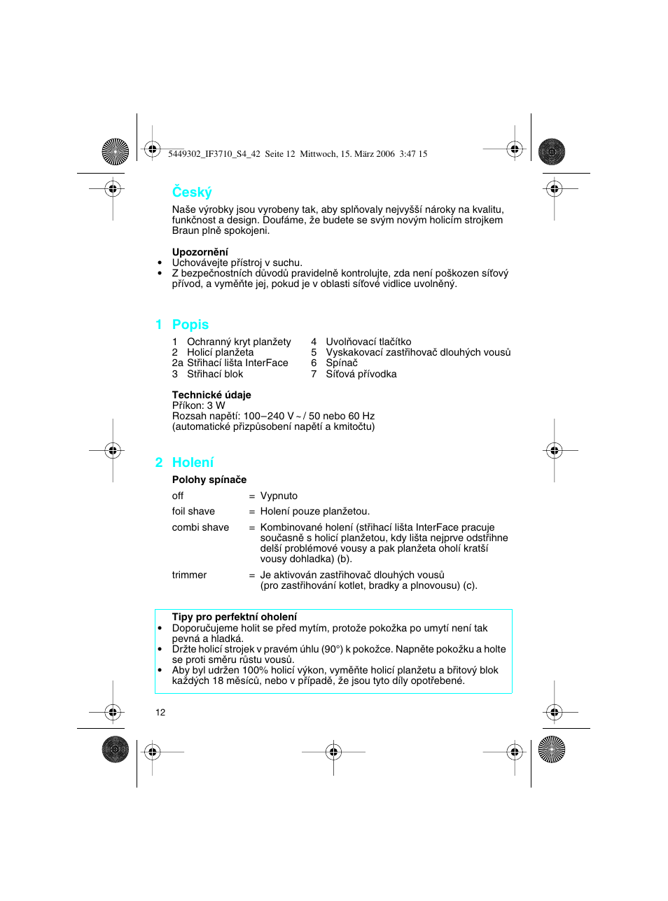 Braun 3710 User Manual | Page 12 / 41