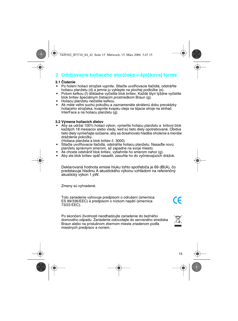 Braun 3710 User Manual | Page 15 / 41