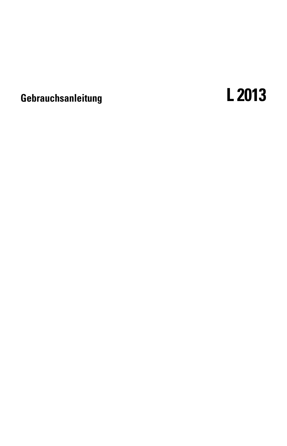Gebrauchsanleitung, L 2013 | Sennheiser l2013 User Manual | Page 2 / 26
