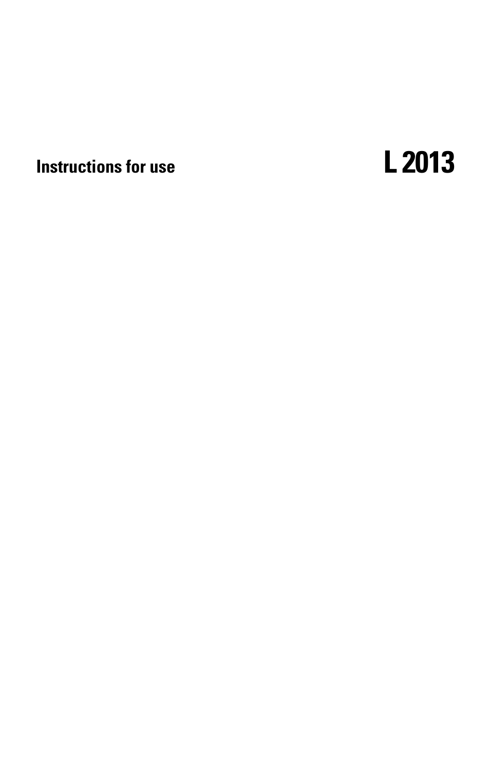 Instructions for use, L 2013 | Sennheiser l2013 User Manual | Page 6 / 26