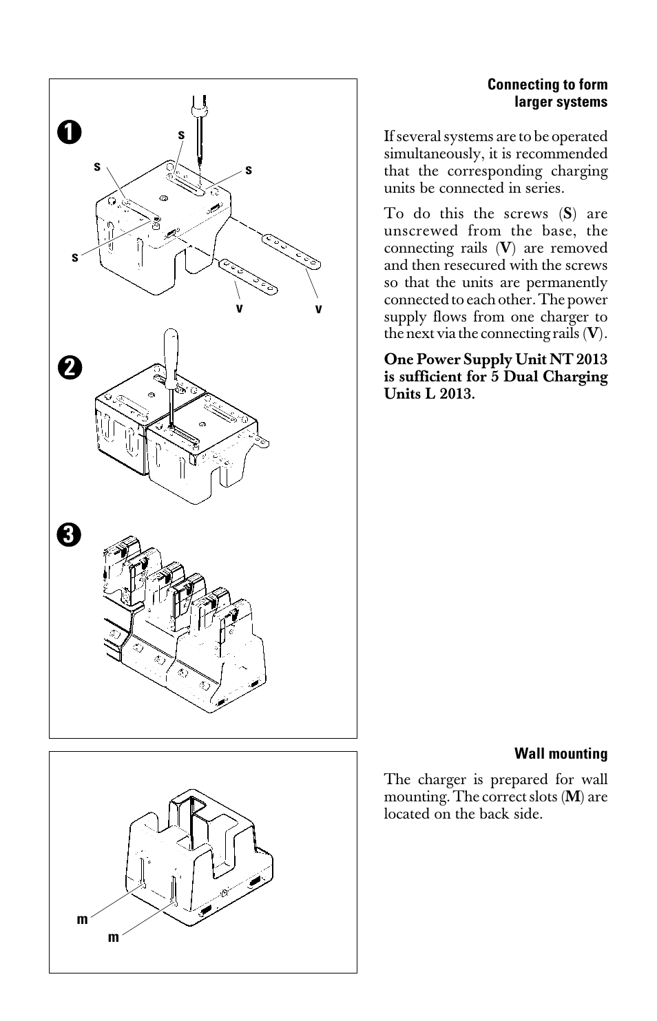 Connecting to form larger systems, Wall mounting | Sennheiser l2013 User Manual | Page 9 / 26