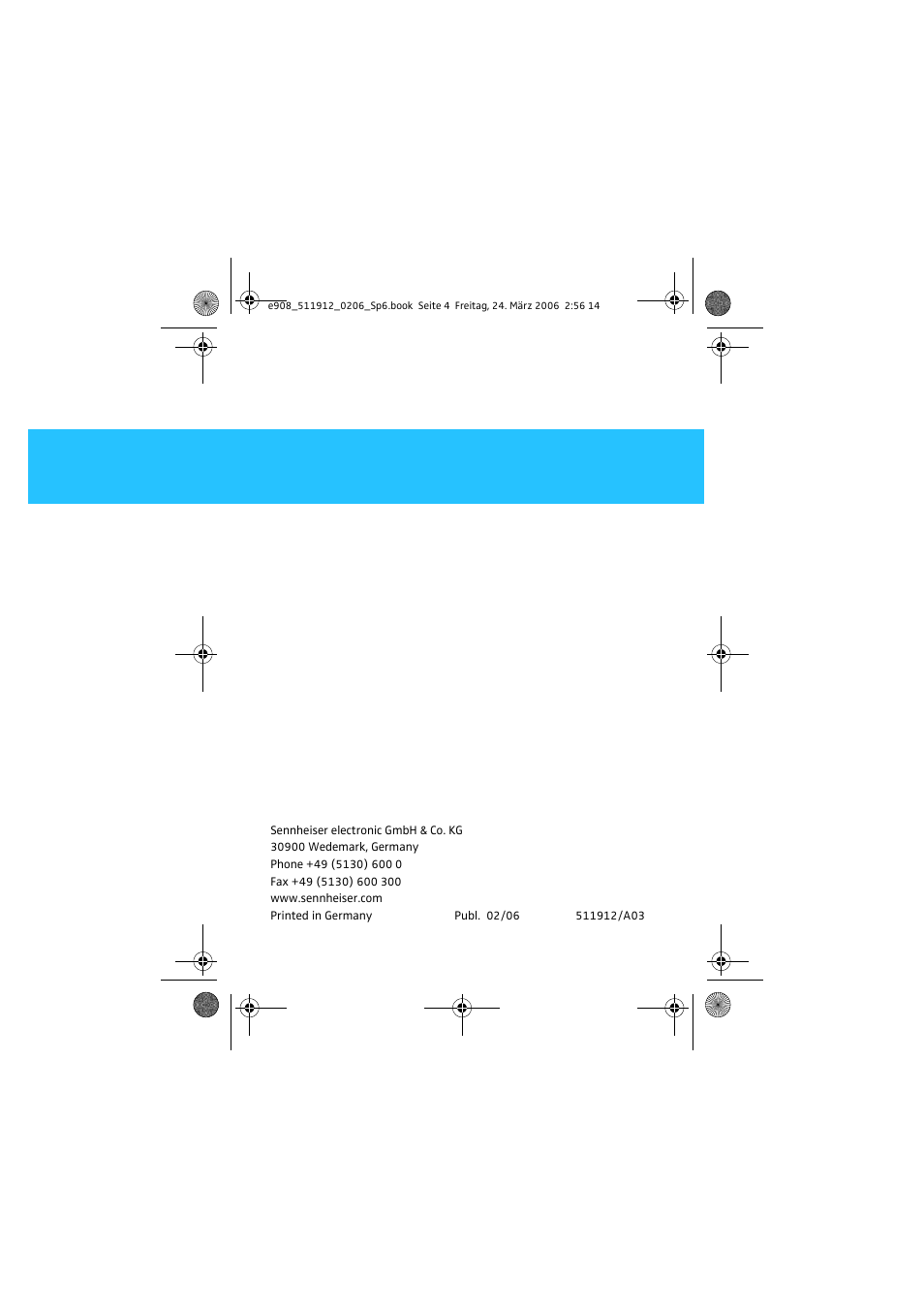 Sennheiser EVOLUTION E908 User Manual | Page 14 / 14