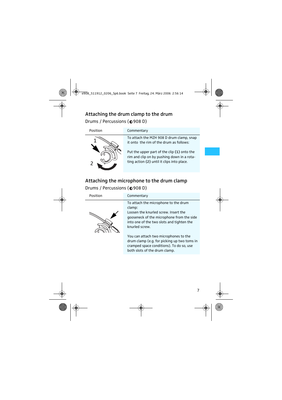 Sennheiser EVOLUTION E908 User Manual | Page 6 / 14