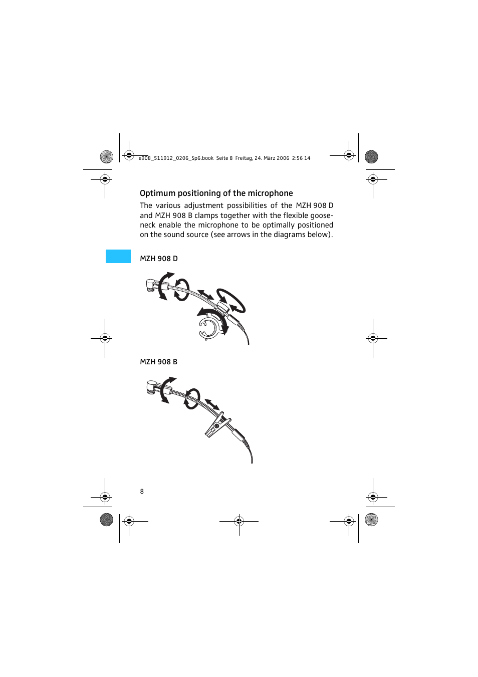 Sennheiser EVOLUTION E908 User Manual | Page 7 / 14