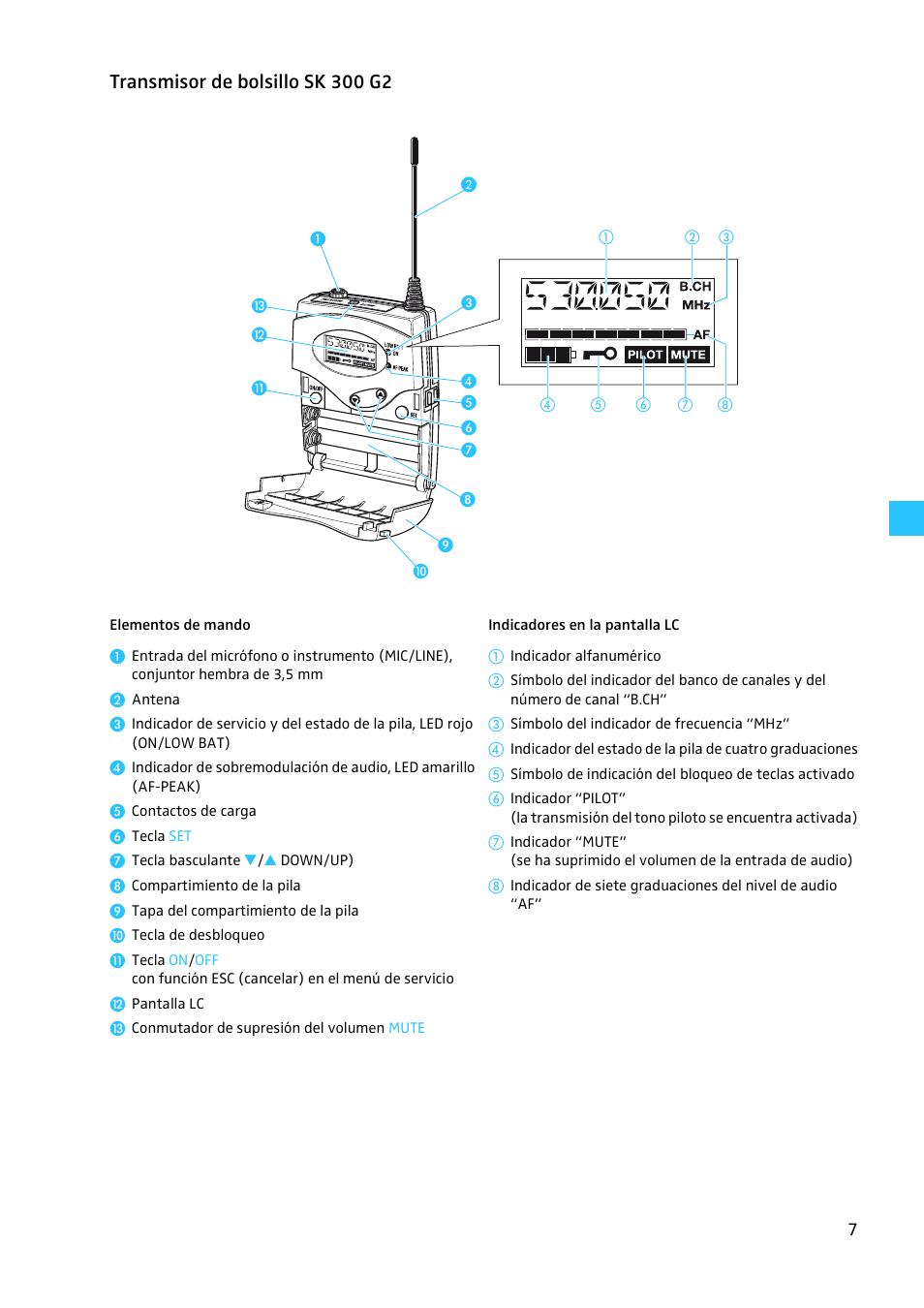 Transmisor de bolsillo sk 300 g2 | Sennheiser EW 300 G2 User Manual | Page 142 / 180