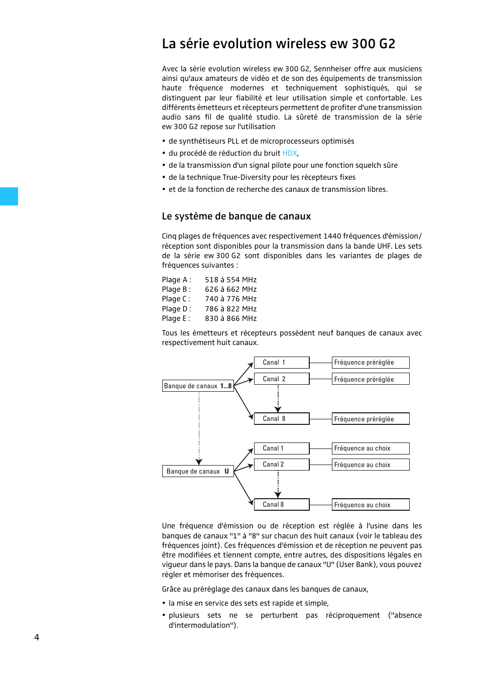 La série evolution wireless ew 300 g2, Le système de banque de canaux | Sennheiser EW 300 G2 User Manual | Page 94 / 180