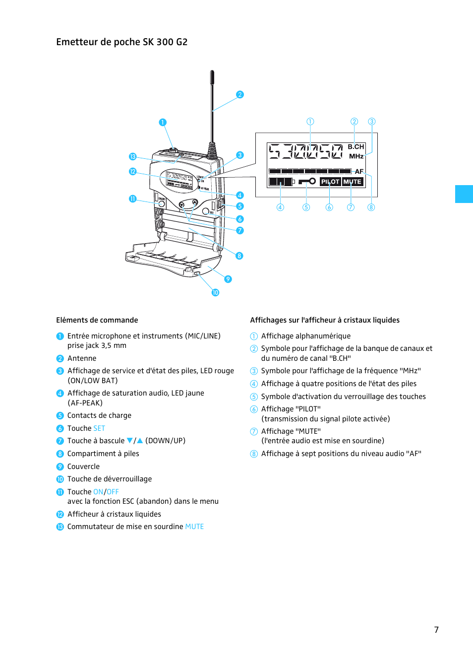 Emetteur de poche sk 300 g2 | Sennheiser EW 300 G2 User Manual | Page 97 / 180