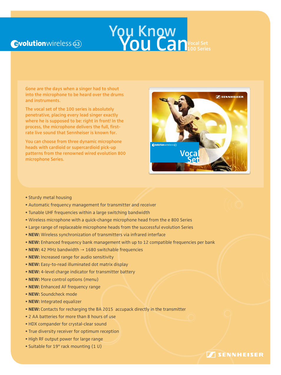 Sennheiser 100 User Manual | 2 pages