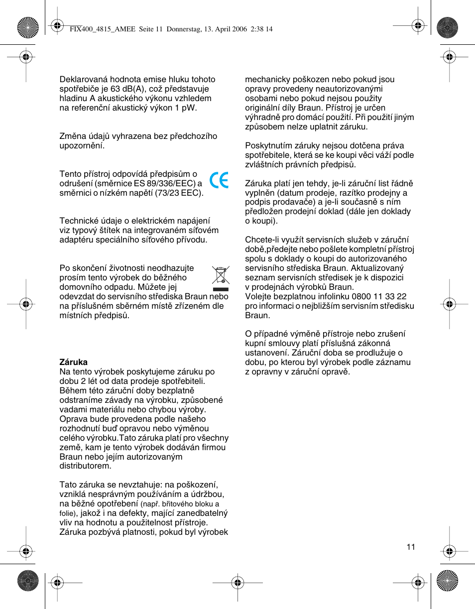 Braun 4815 SmartControl3 User Manual | Page 11 / 30
