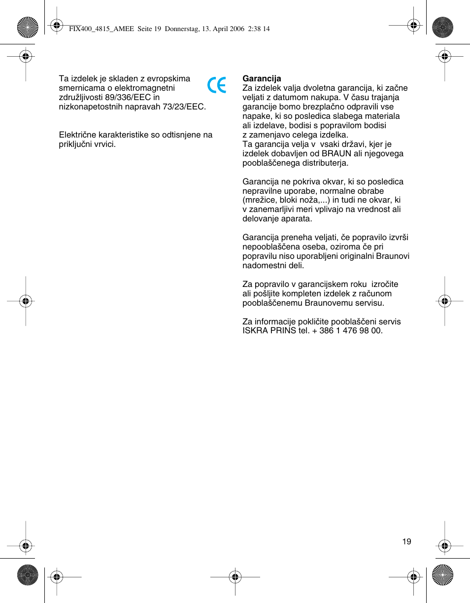 Braun 4815 SmartControl3 User Manual | Page 19 / 30