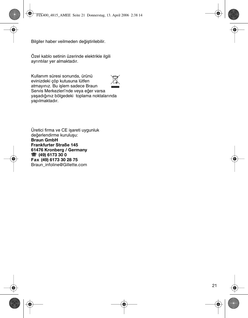 Braun 4815 SmartControl3 User Manual | Page 21 / 30