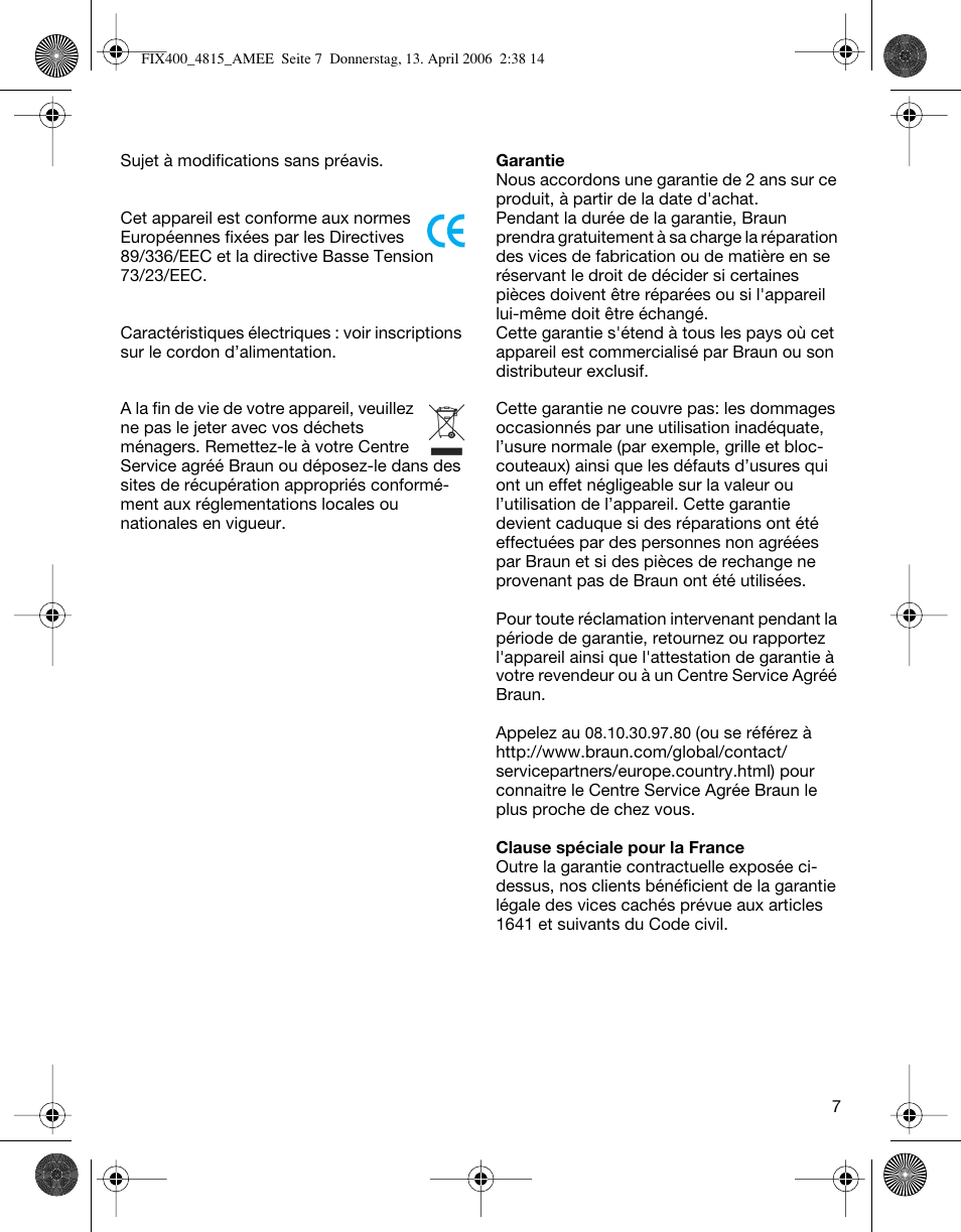 Braun 4815 SmartControl3 User Manual | Page 7 / 30