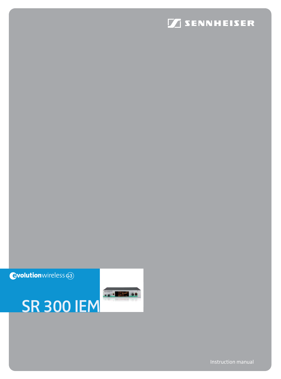 Sennheiser evolution wireless SR 300 IEM User Manual | 30 pages