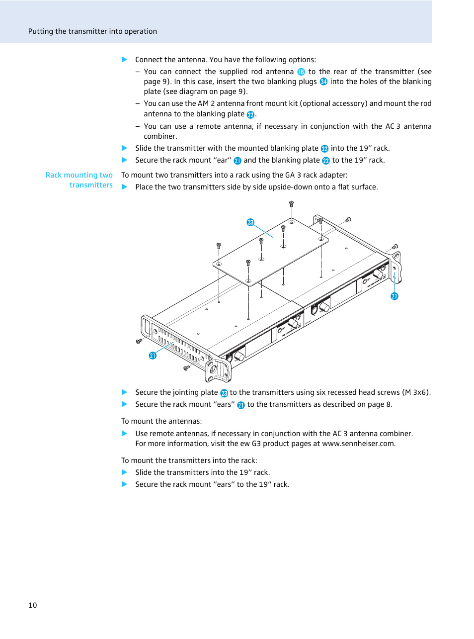 Sennheiser evolution wireless SR 300 IEM User Manual | Page 12 / 30