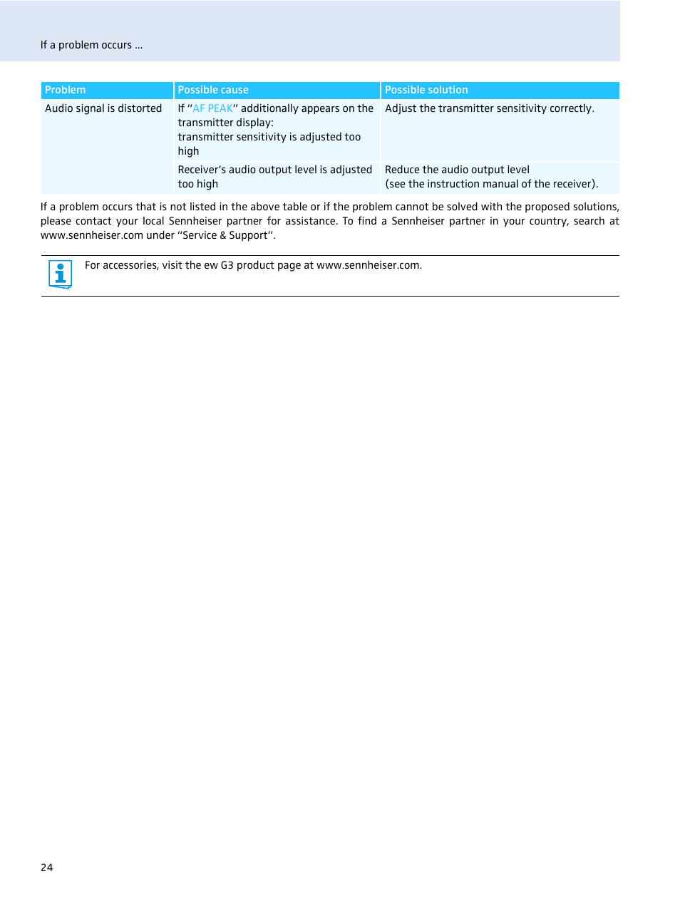 Sennheiser evolution wireless SR 300 IEM User Manual | Page 26 / 30