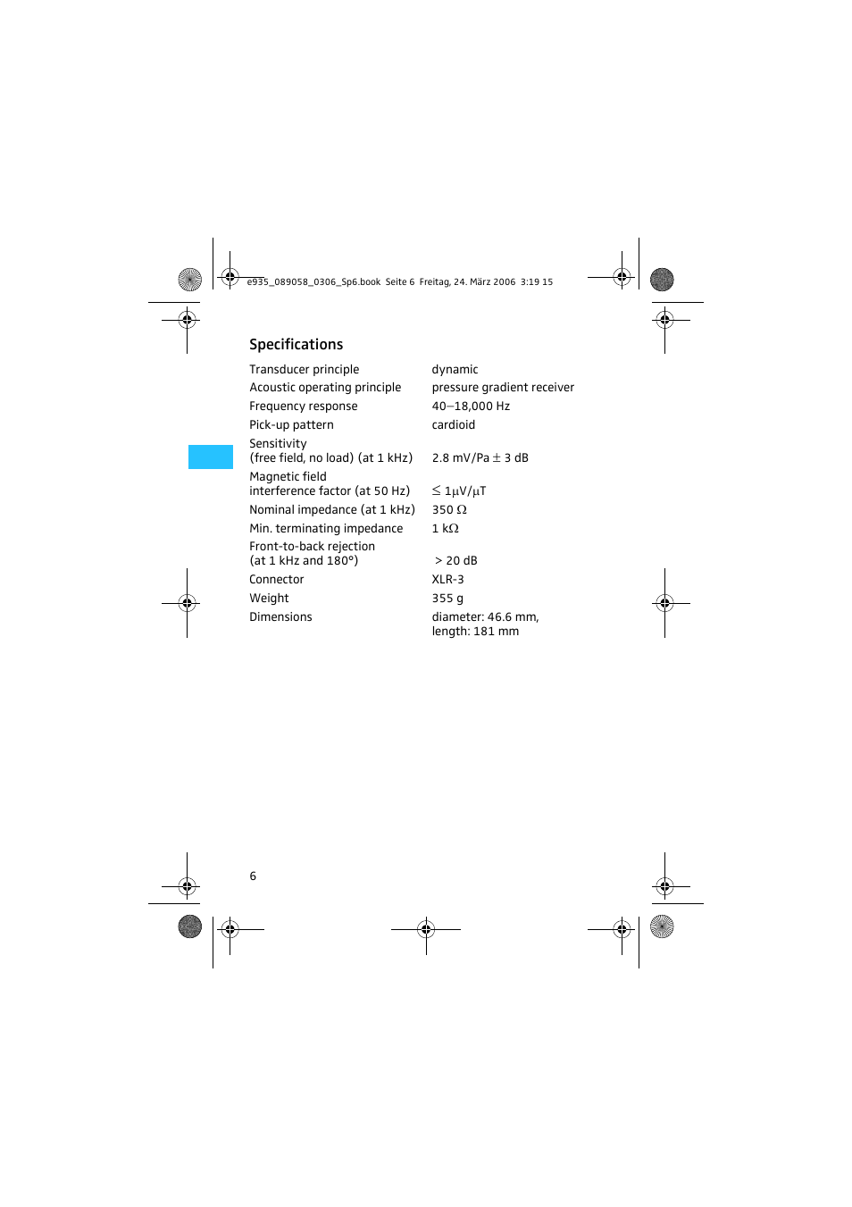 Sennheiser E935 User Manual | Page 6 / 10