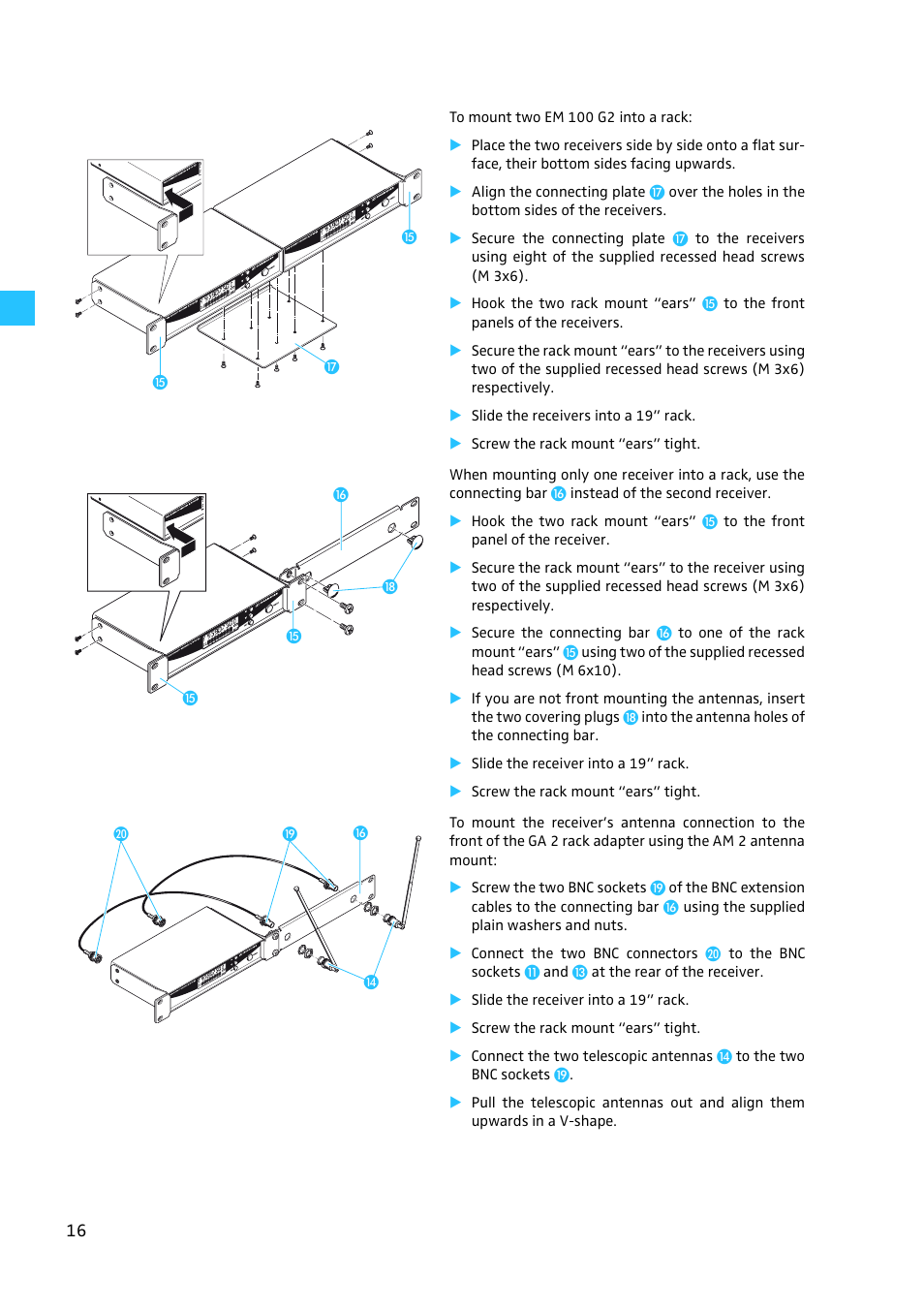Sennheiser EW100 G2 User Manual | Page 16 / 47