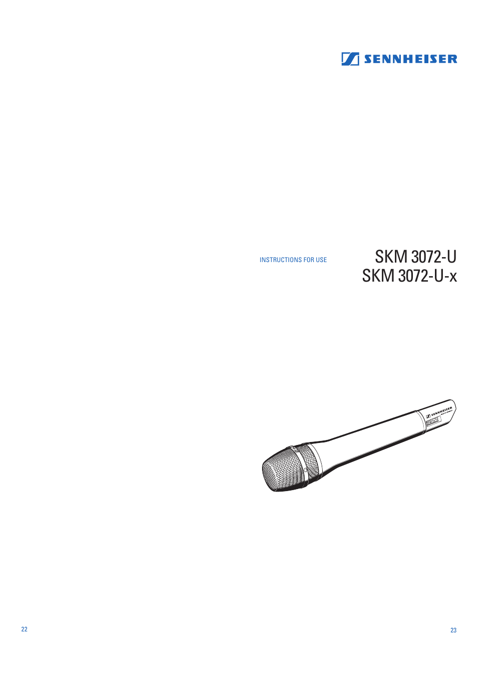Sennheiser SKM 3072-U User Manual | 11 pages