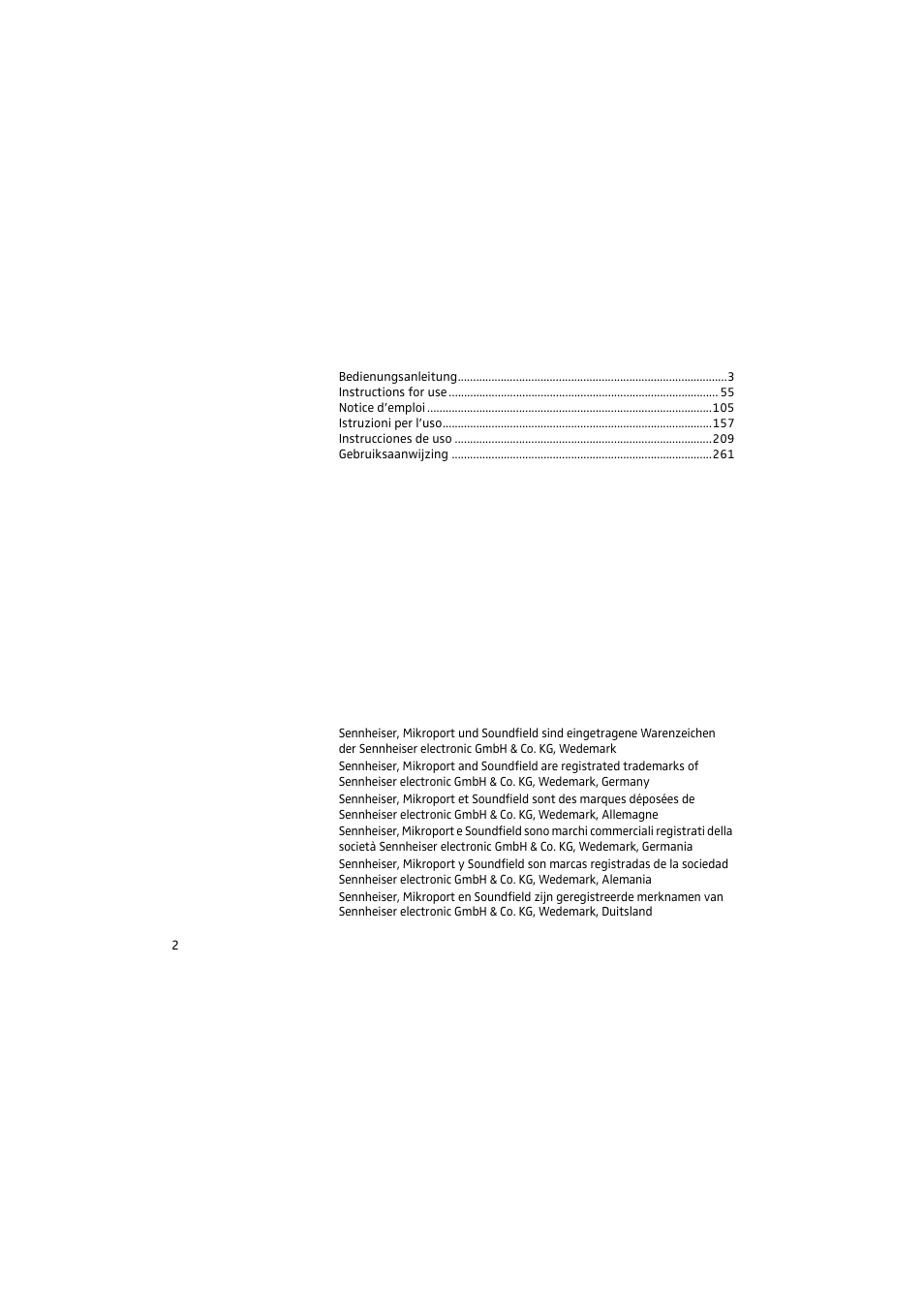 Sennheiser 2015 User Manual | Page 2 / 61