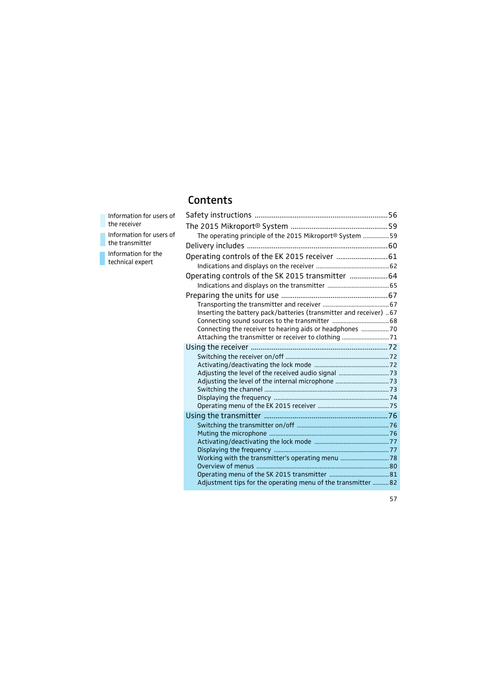 Sennheiser 2015 User Manual | Page 5 / 61