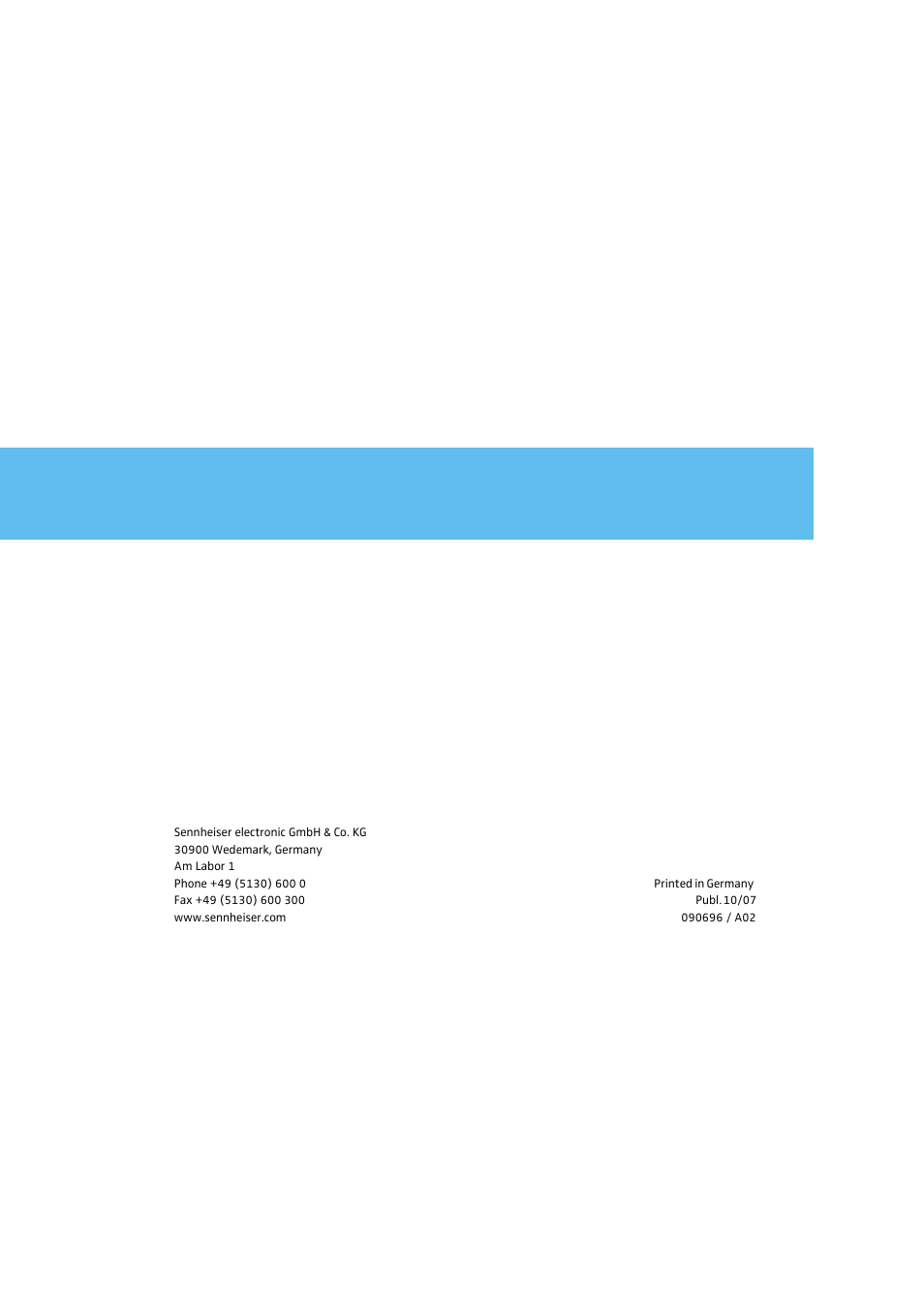 Sennheiser 2015 User Manual | Page 61 / 61