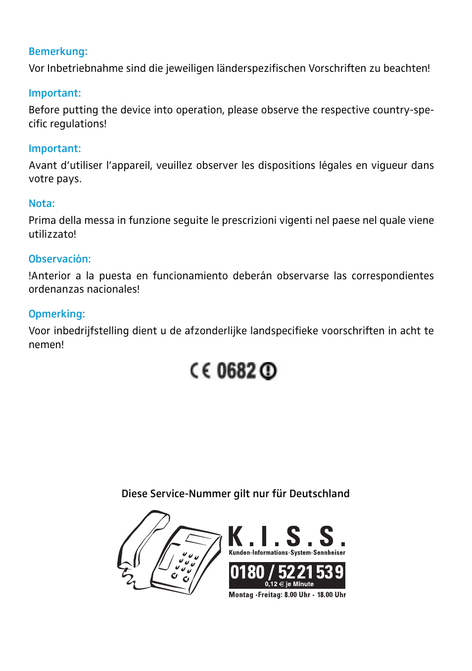 Sennheiser AC 2 User Manual | Page 11 / 12