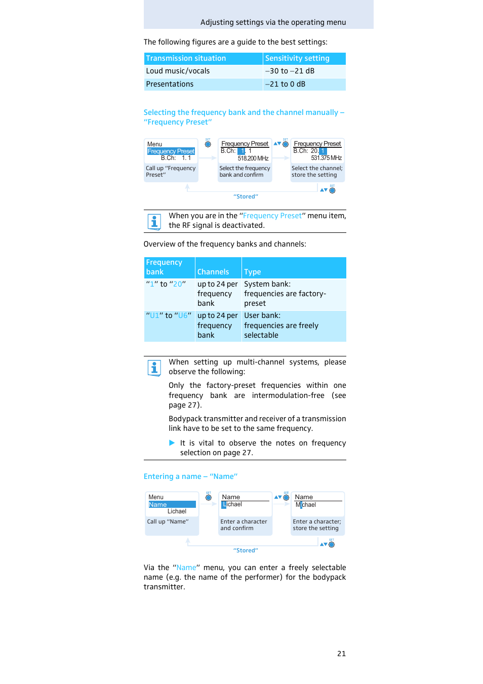 Sennheiser SK 300 User Manual | Page 22 / 41