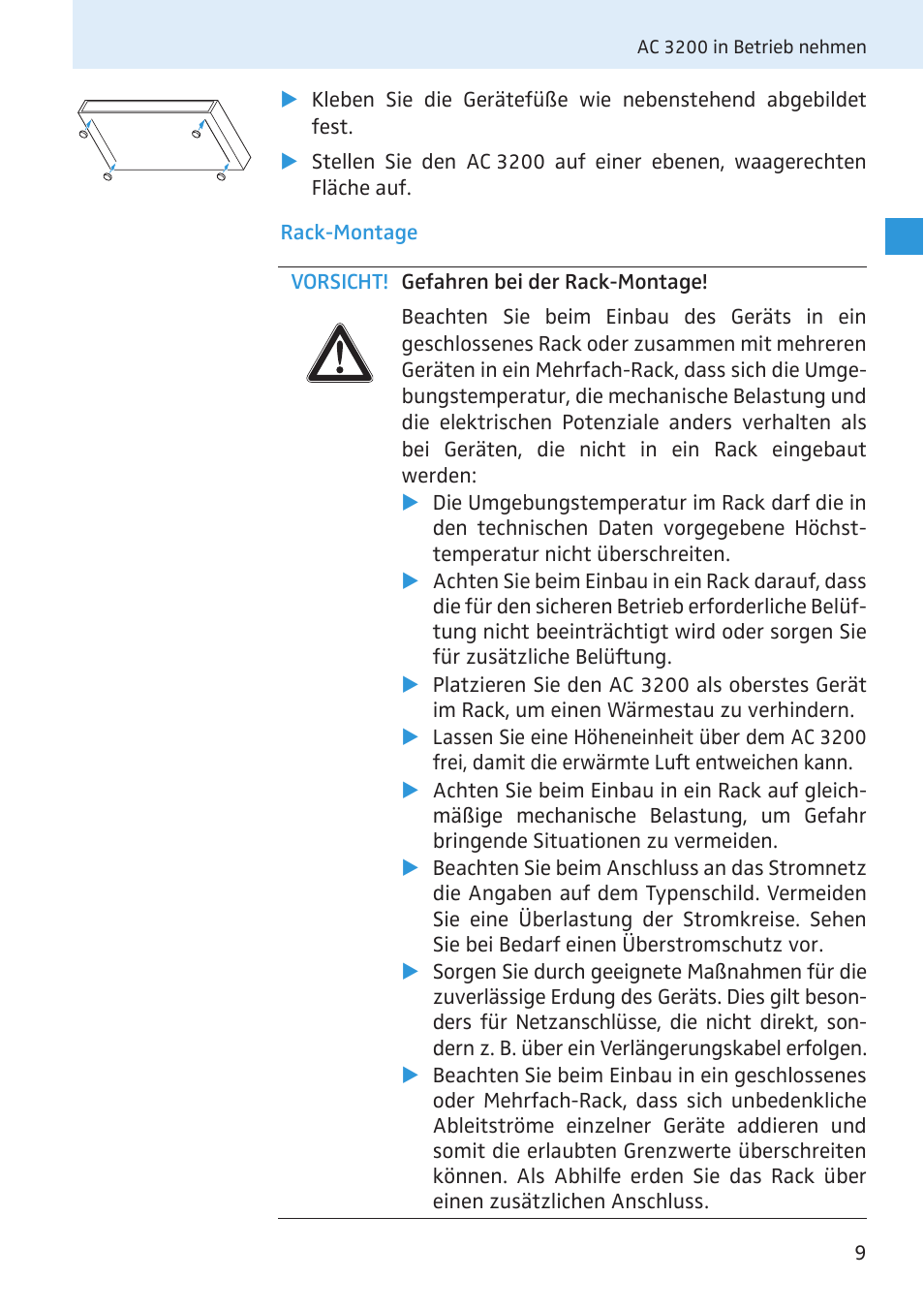 Rack-montage | Sennheiser Active Transmitter Combiner 8:1 AC 3200 User Manual | Page 10 / 69