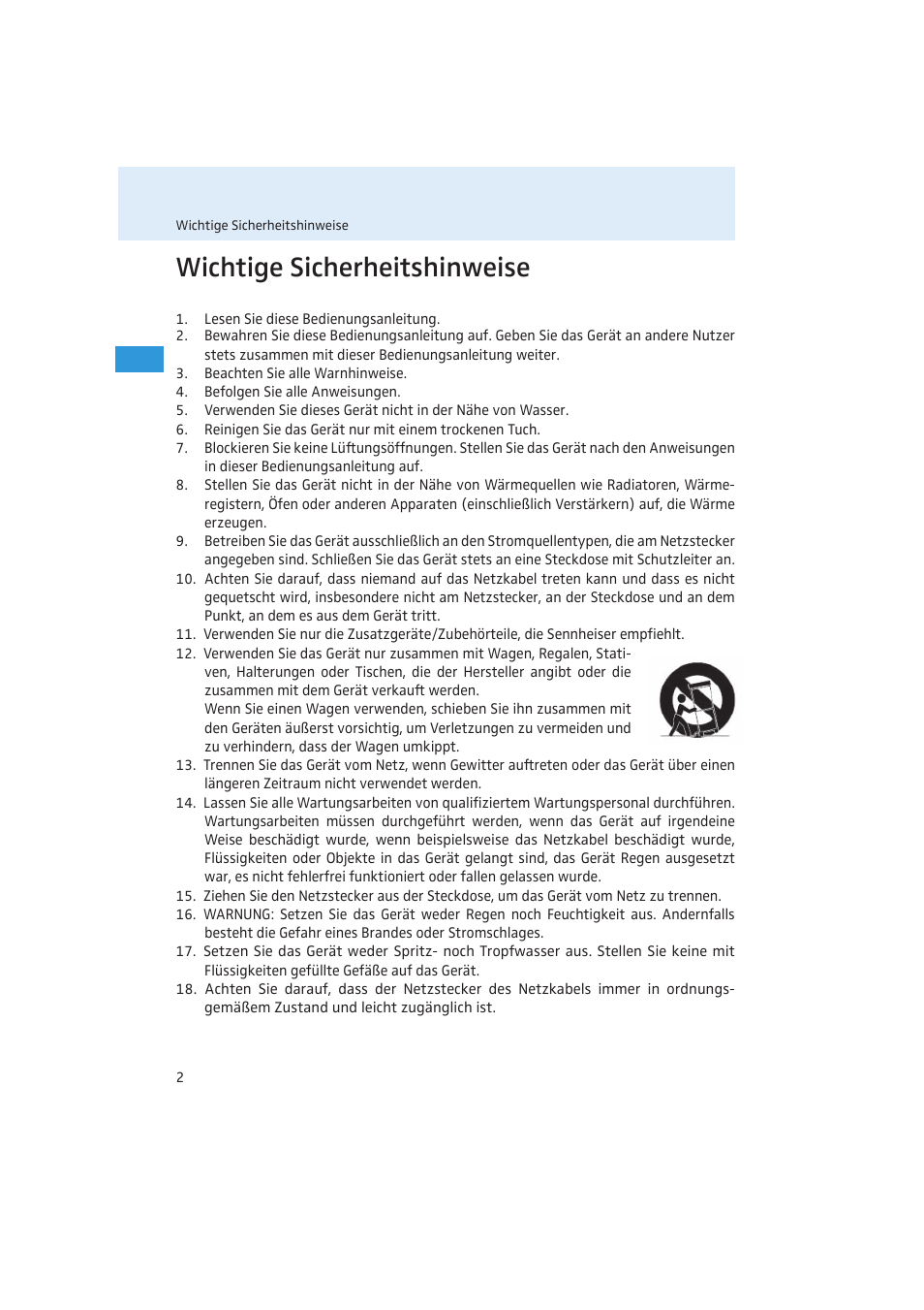 Wichtige sicherheitshinweise | Sennheiser Active Transmitter Combiner 8:1 AC 3200 User Manual | Page 3 / 69