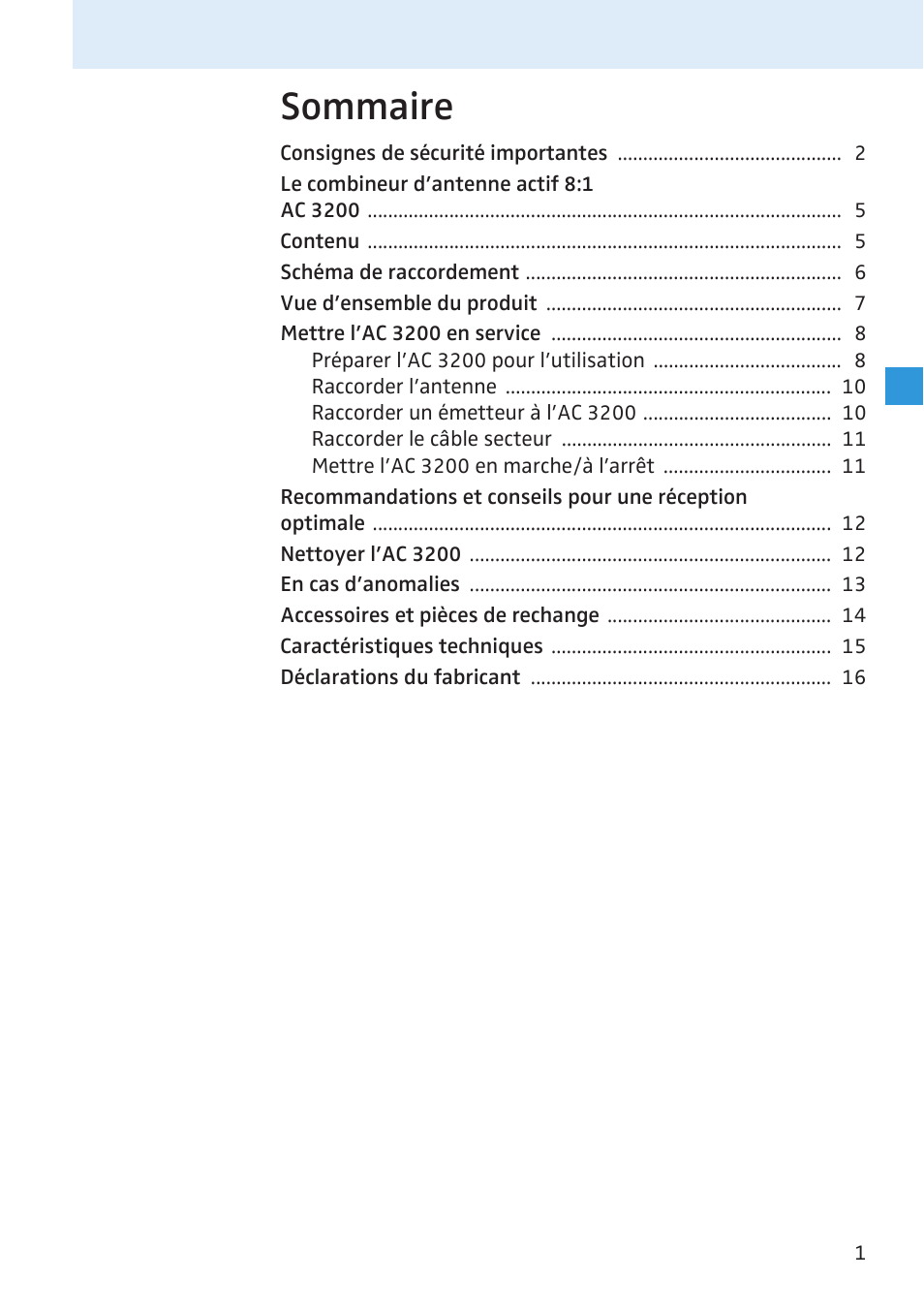 Sommaire | Sennheiser Active Transmitter Combiner 8:1 AC 3200 User Manual | Page 36 / 69