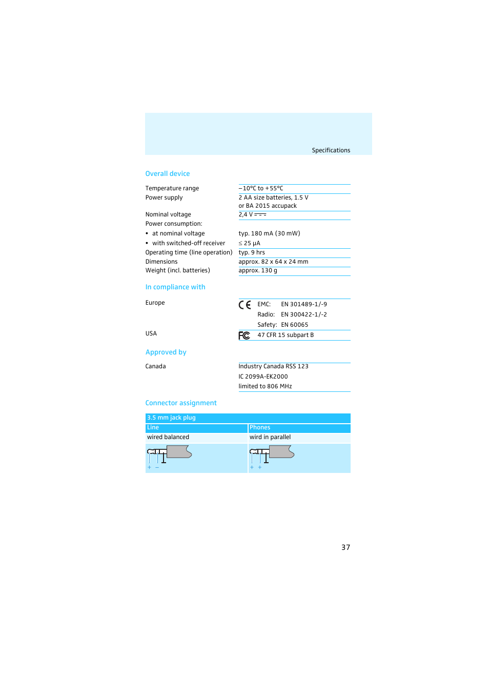 Sennheiser EK 2000 User Manual | Page 38 / 43