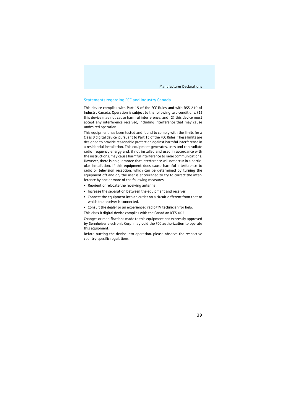 Sennheiser EK 2000 User Manual | Page 40 / 43