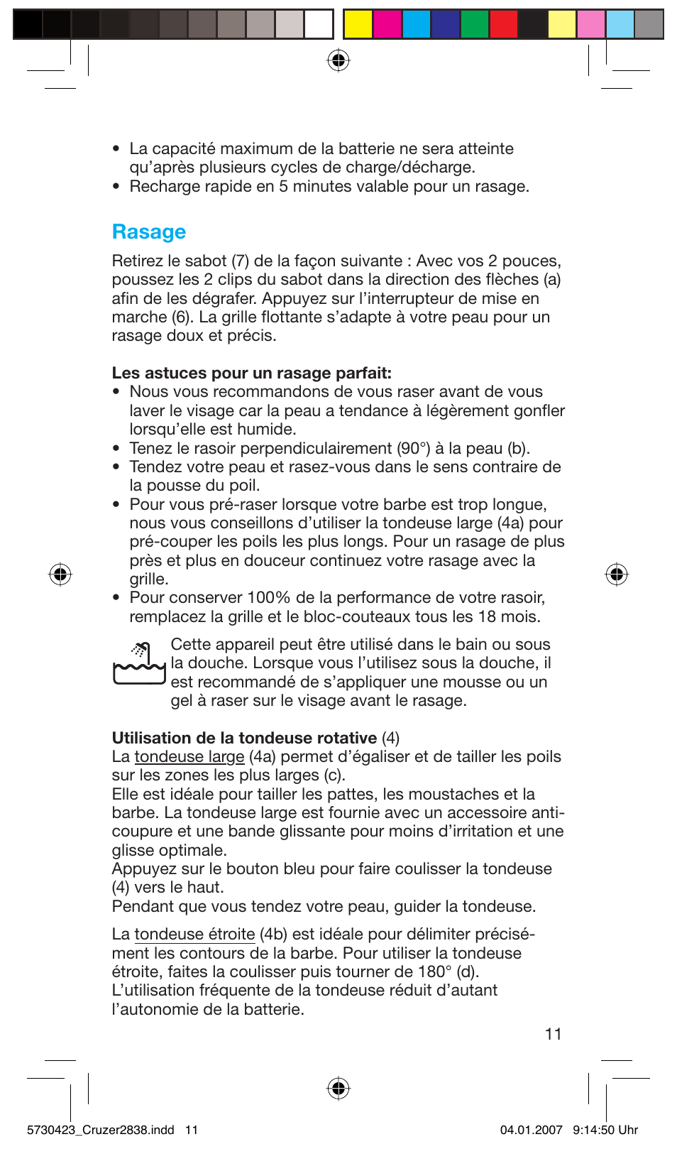 Rasage | Braun 2838 User Manual | Page 11 / 67