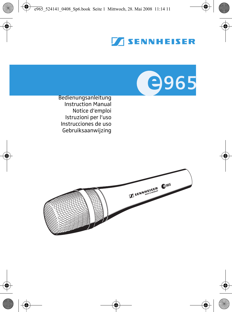 Sennheiser e965 User Manual | 21 pages