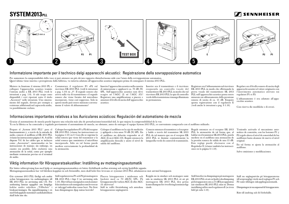 System 2013 | Sennheiser SYSTEM2013 User Manual | Page 2 / 2