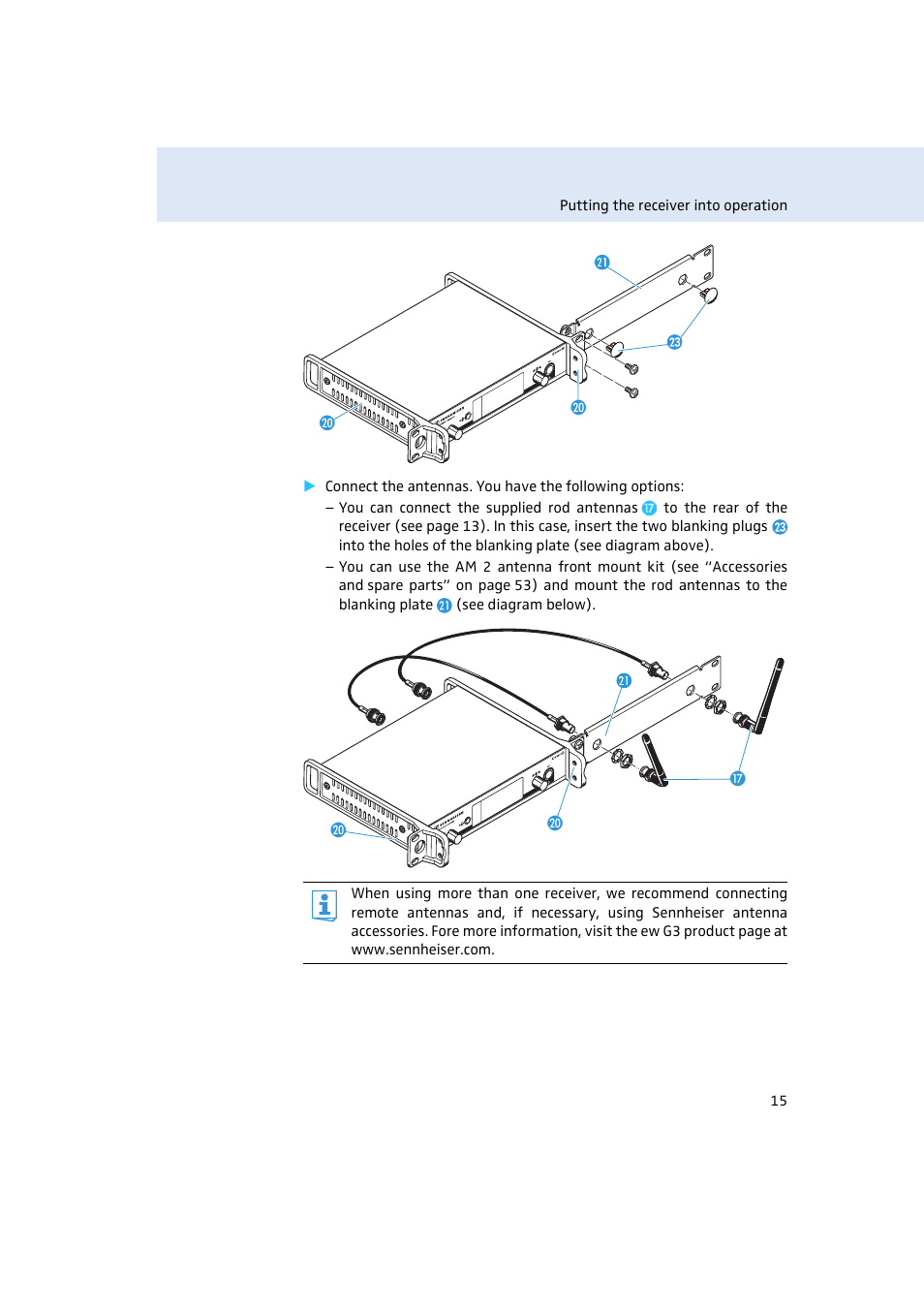 Sennheiser EM500 User Manual | Page 16 / 64