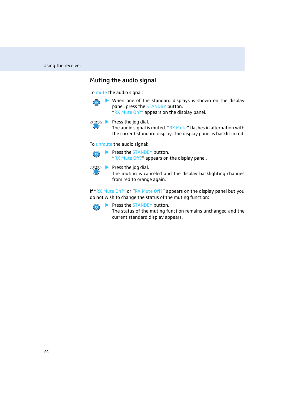 Muting the audio signal | Sennheiser EM500 User Manual | Page 25 / 64