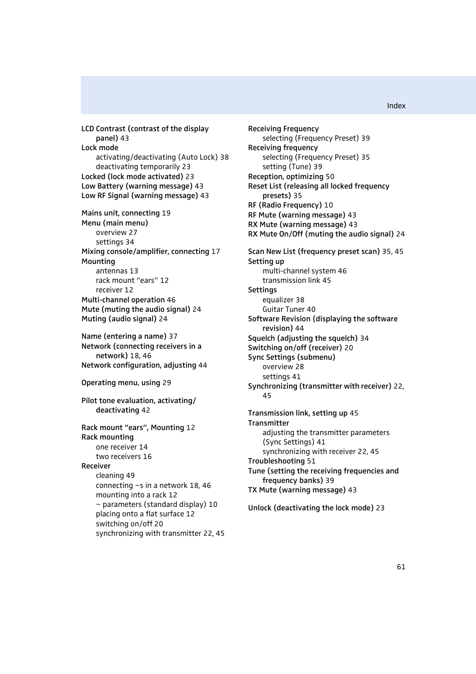 Sennheiser EM500 User Manual | Page 62 / 64