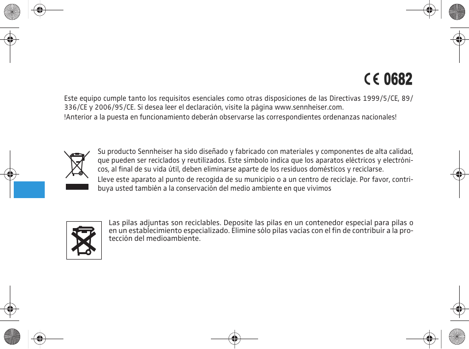 Weee declaración del fabricante, Pilas | Sennheiser Set 820 S User Manual | Page 112 / 156