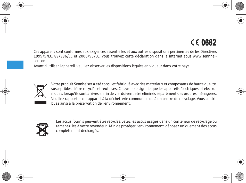 Weee déclaration du fabricant, Accus | Sennheiser Set 820 S User Manual | Page 70 / 156