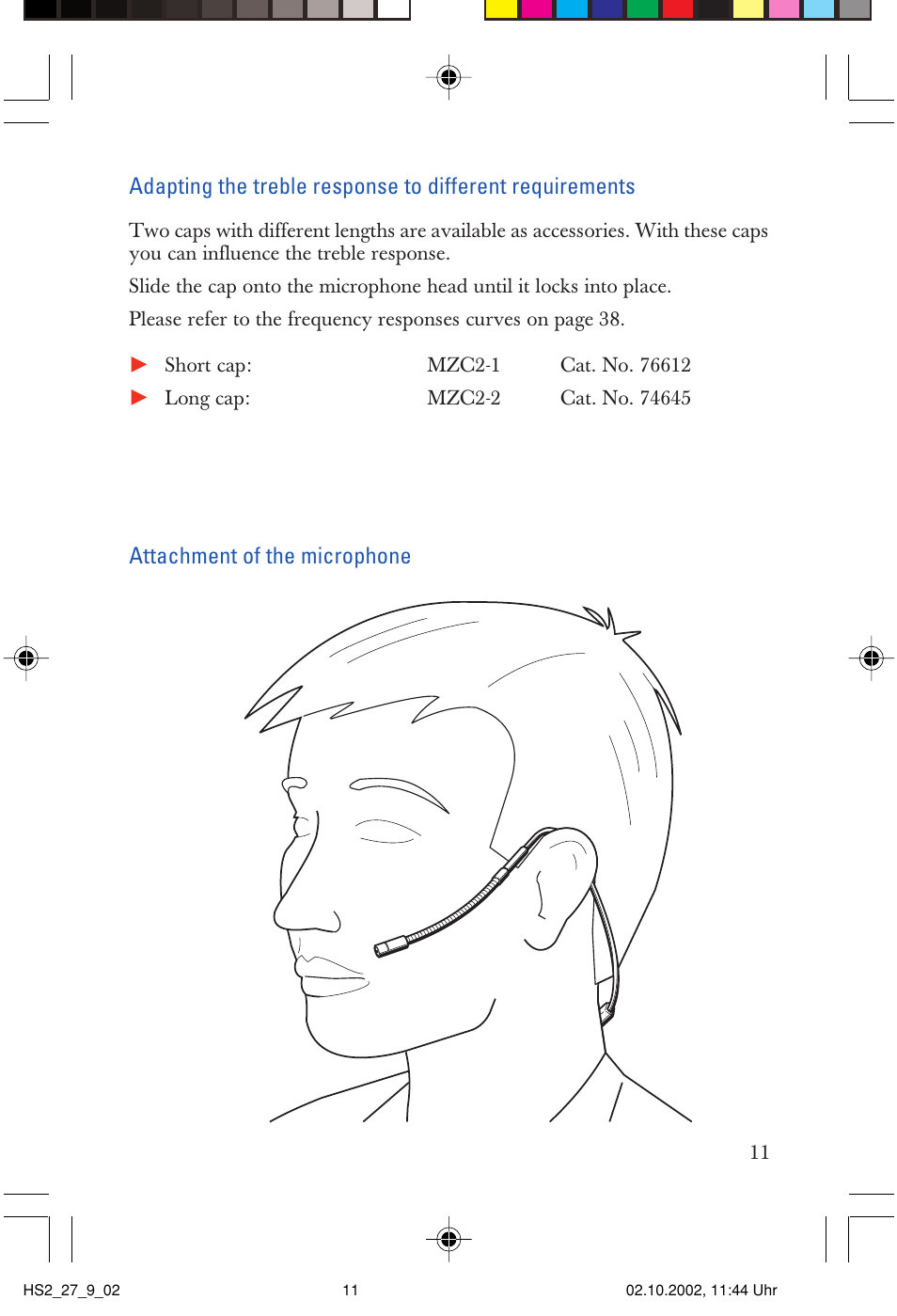 Attachment of the microphone | Sennheiser SP2265FC User Manual | Page 11 / 40